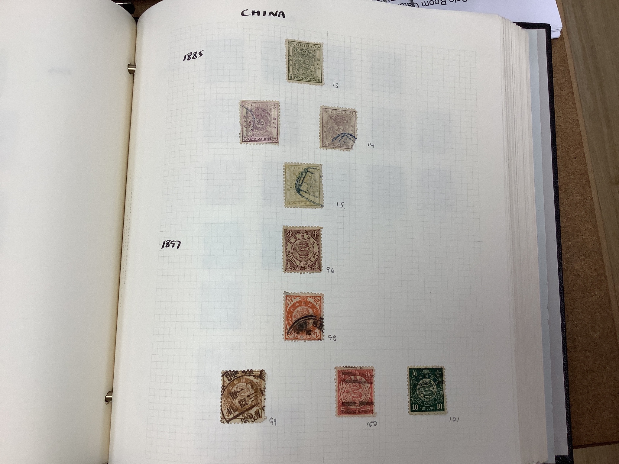 Two albums of foreign stamps with Europe, China from 1884, Japan, German States